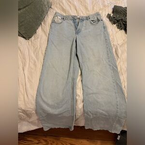 Zara high rise wide leg jeans
